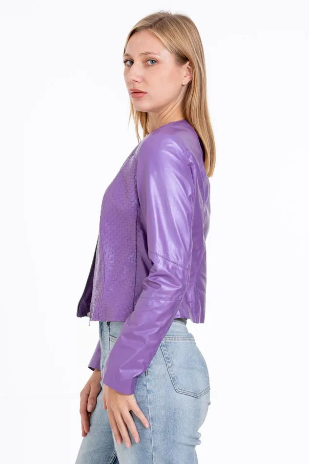 Vinci Leather Leather Jackets The Havnen Lilac Leather Jacket 8211 Women