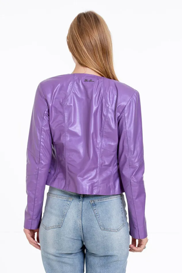 Vinci Leather Leather Jackets The Havnen Lilac Leather Jacket 8211 Women