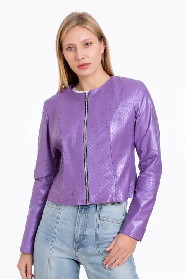 Vinci Leather Leather Jackets The Havnen Lilac Leather Jacket 8211 Women