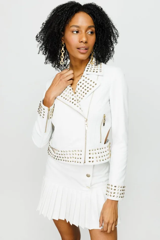 Vinci Leather Leather Jackets The Infanta White Leather Jacket 8211 Women