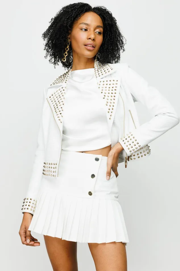 Vinci Leather Leather Jackets The Infanta White Leather Jacket 8211 Women
