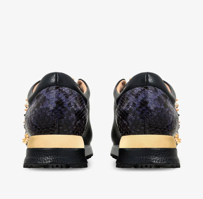 Vinci Leather Sneakers The Infanta Dark Blue Spike Leather Sneaker Limited Edition 8211 Women