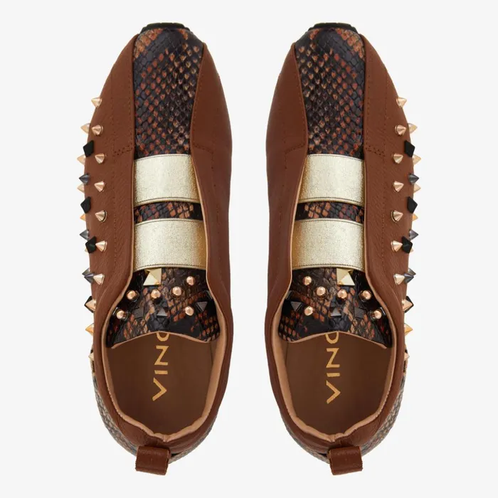 Vinci Leather Sneakers The Infanta Tan Spike Leather Sneaker Limited Edition 8211 Women