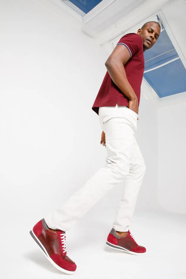 Vinci Leather Sneakers The Rotello Burgundy Leather Sneaker Final Sale 8211 Men