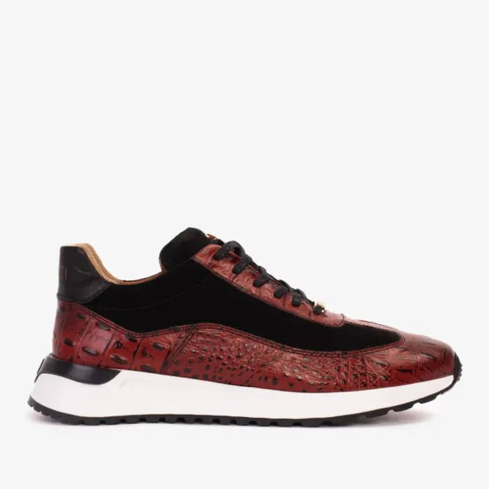 Vinci Leather Sneakers The Savamala Burgundy Leather Sneaker 8211 Men