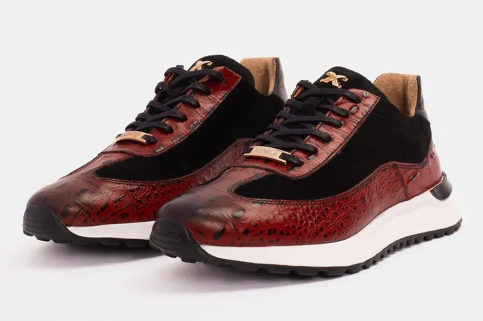 Vinci Leather Sneakers The Savamala Burgundy Leather Sneaker 8211 Men