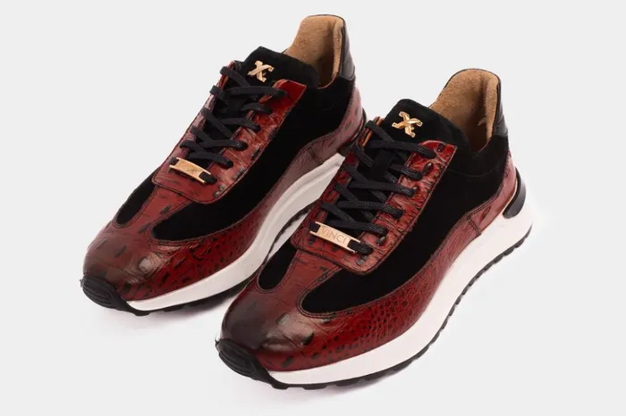 Vinci Leather Sneakers The Savamala Burgundy Leather Sneaker 8211 Men