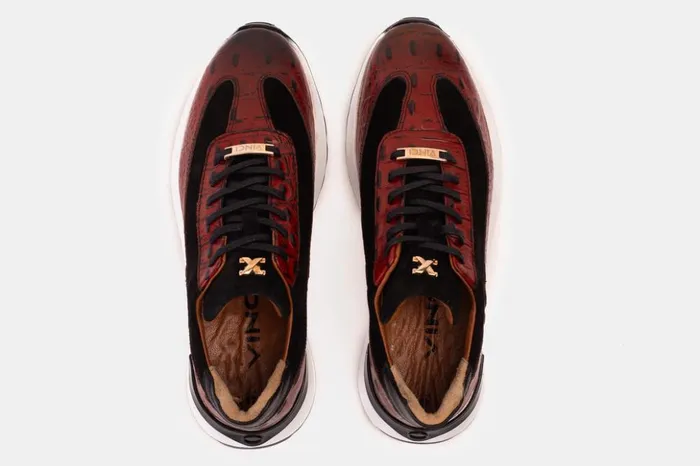 Vinci Leather Sneakers The Savamala Burgundy Leather Sneaker 8211 Men