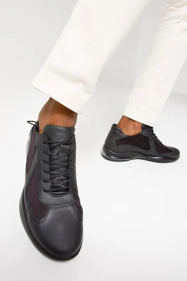 Vinci Leather Sneakers The Zona Black Leather Sneaker 8211 Men
