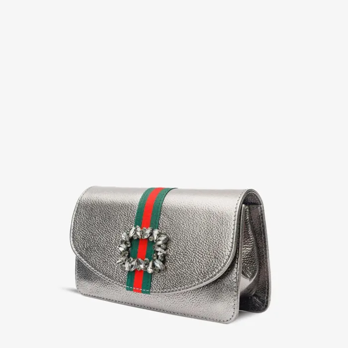 Vinci Leather Women Bags The Afega Silver Leather Hanbag 8211 Women
