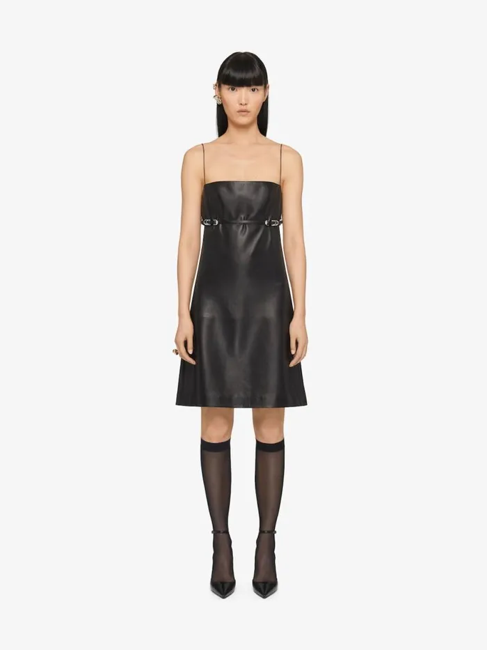 Voyou Straps Dress In Leather Black Women Givenchy Dresses