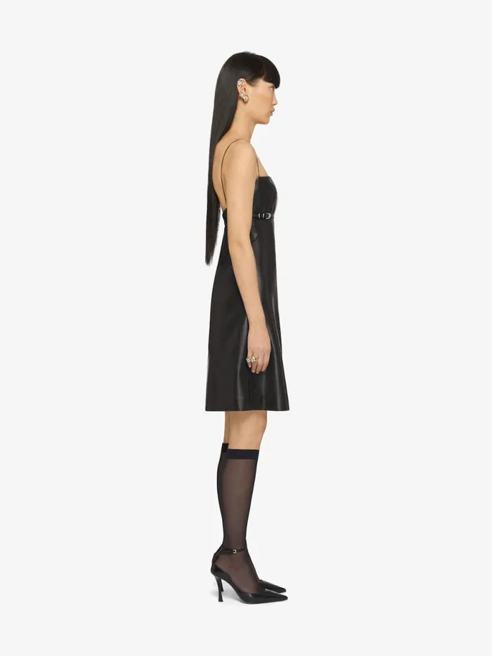 Voyou Straps Dress In Leather Black Women Givenchy Dresses