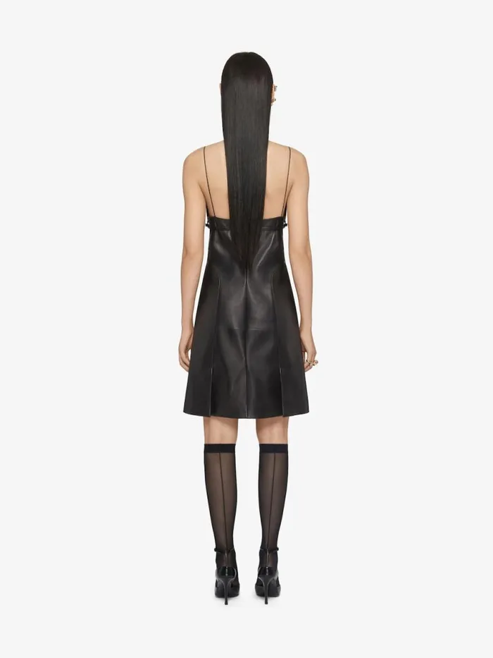 Voyou Straps Dress In Leather Black Women Givenchy Dresses