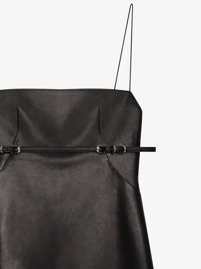 Voyou Straps Dress In Leather Black Women Givenchy Dresses