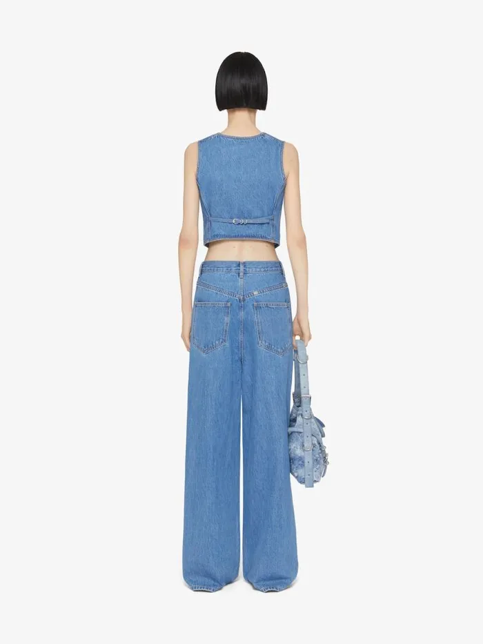 Voyou Waistcoat In Denim Deep Blue Women Givenchy Tops and Shirts