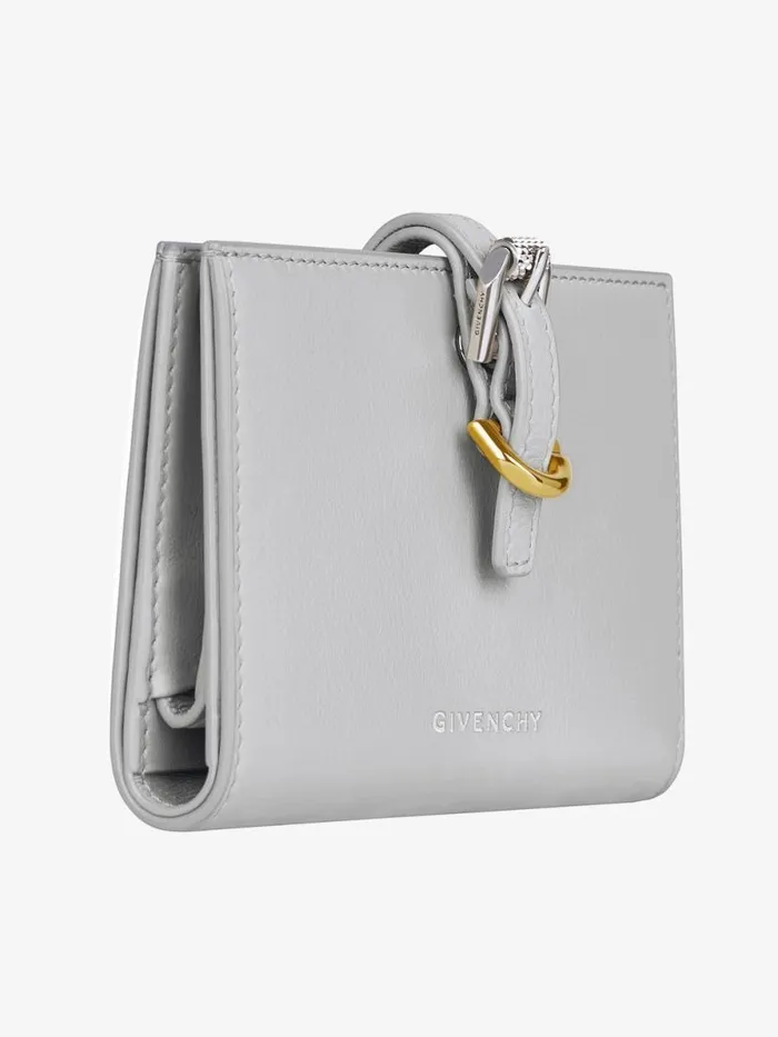 Voyou Wallet In Leather Light Grey Women Givenchy Wallets and Card Holders