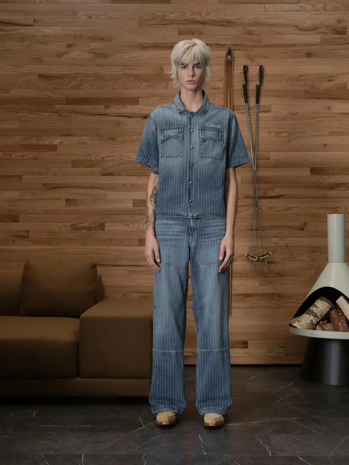 WABASH DENIM SNAP SHIRT Men Rhude Denim