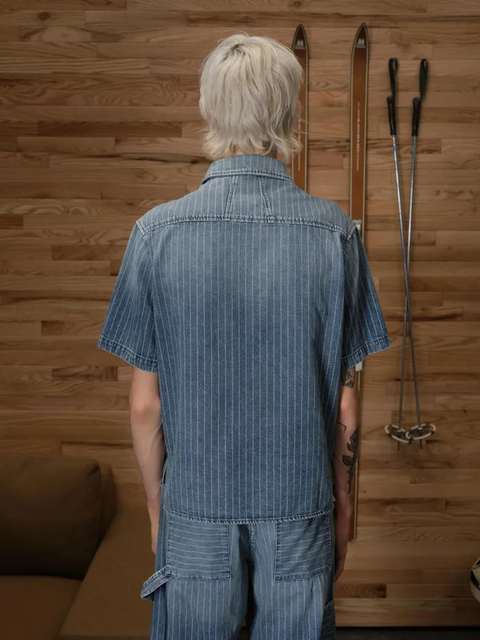 WABASH DENIM SNAP SHIRT Men Rhude Denim