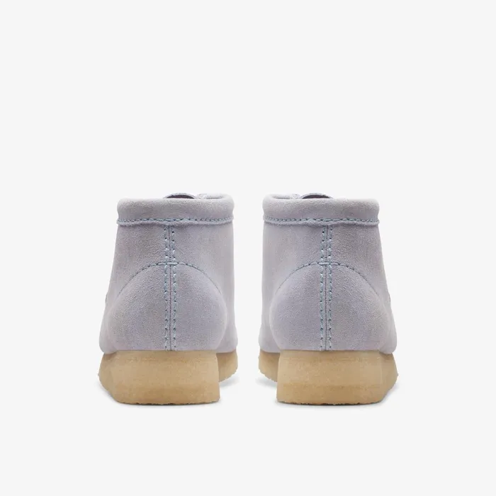 Wallabee Boot Cloud Grey Suede Women Clarks Boots and Booties