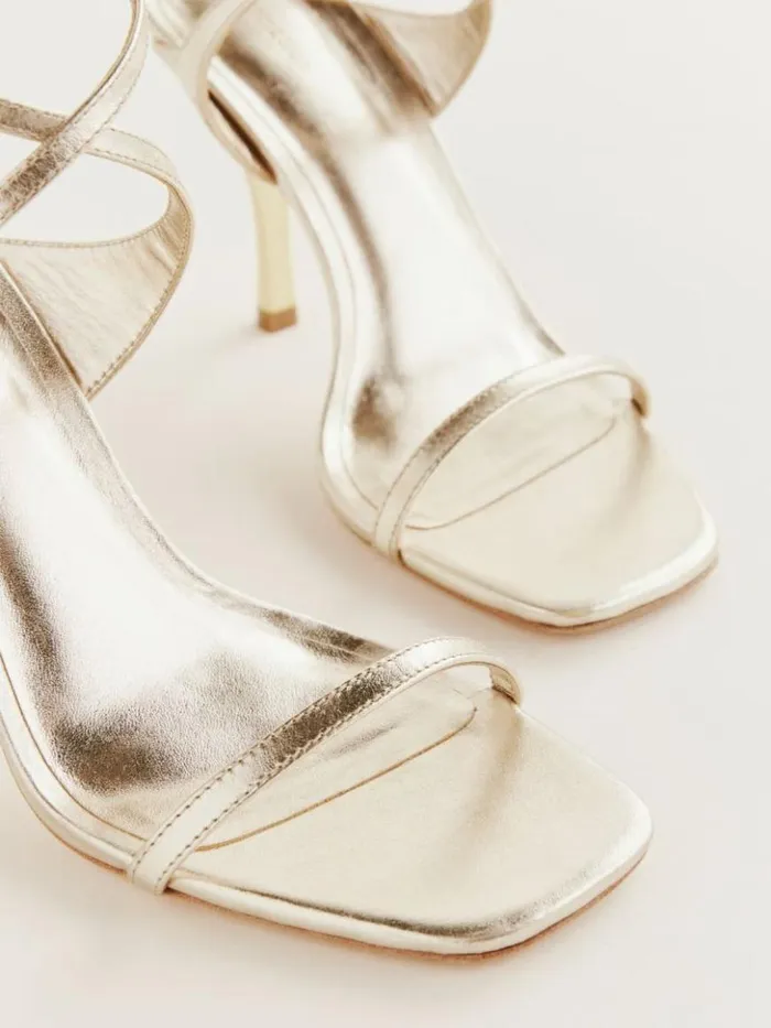 WeddingsShoes The Reformation Angelina Heeled Sandal Gold