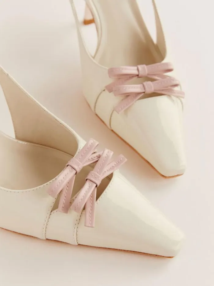 WeddingsShoes The Reformation Noreen Slingback Pump Almond Alabaster
