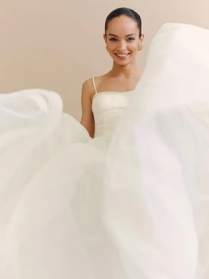 Weddings The Reformation Alouette Dress Fior Di Latte