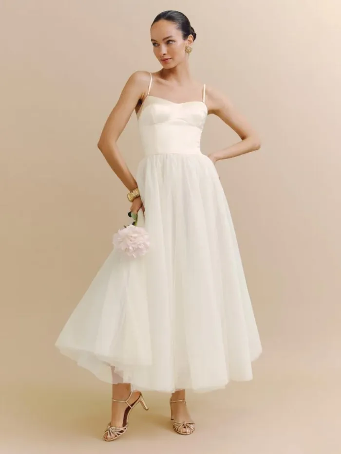 Weddings The Reformation Alouette Dress Fior Di Latte