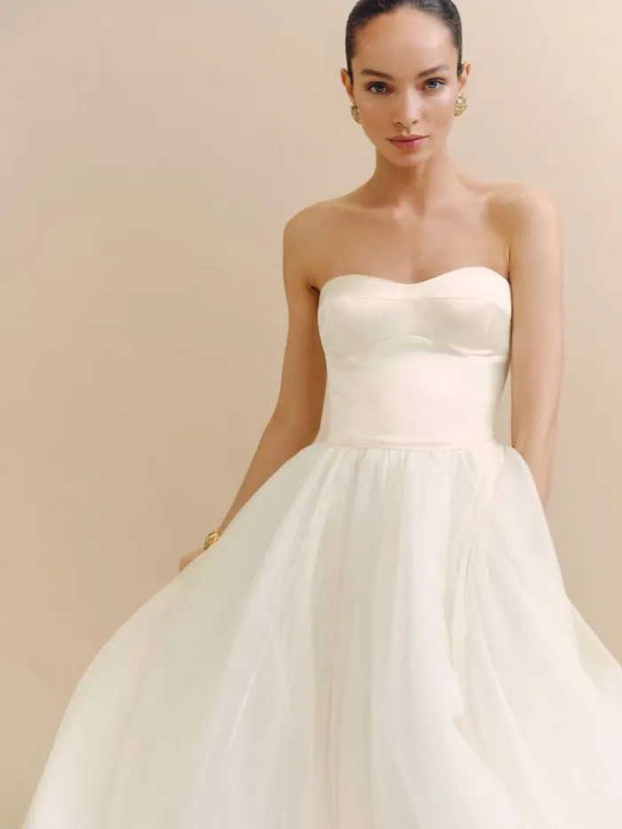 Weddings The Reformation Alouette Dress Fior Di Latte