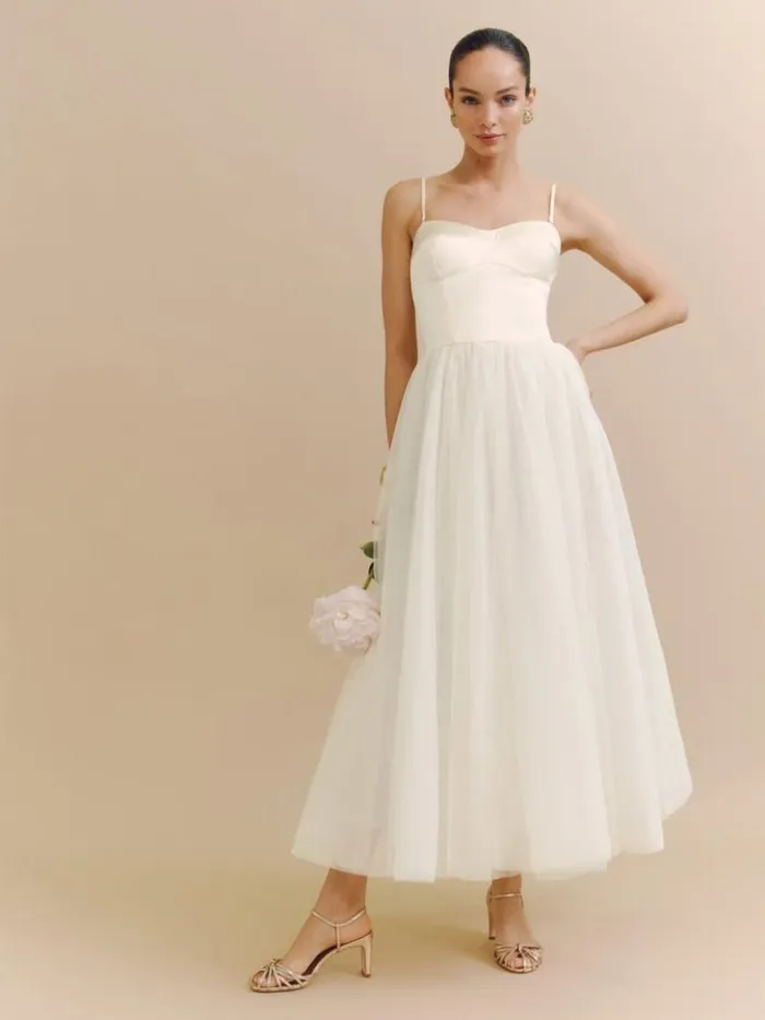 Weddings The Reformation Alouette Dress Fior Di Latte