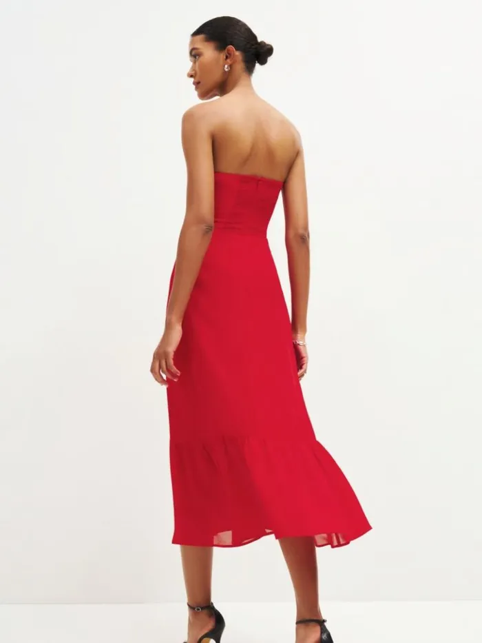 Weddings The Reformation Arta Dress Poinsettia