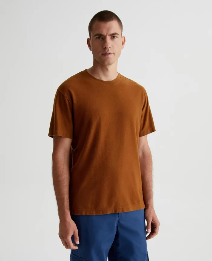 Wesley Crew Tree Bark Men AG Jeans Tees