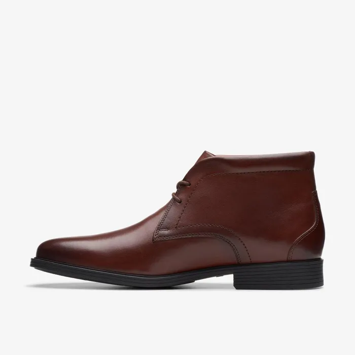 Whiddon Mid Mahogany Leather Men Clarks Dress Shoes