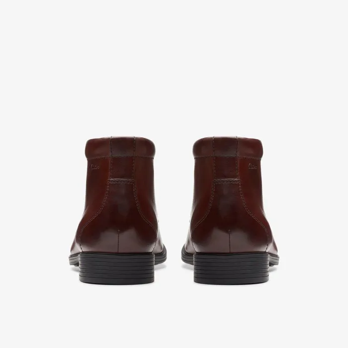 Whiddon Mid Mahogany Leather Men Clarks Dress Shoes