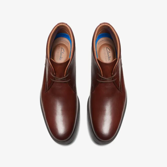 Whiddon Mid Mahogany Leather Men Clarks Dress Shoes