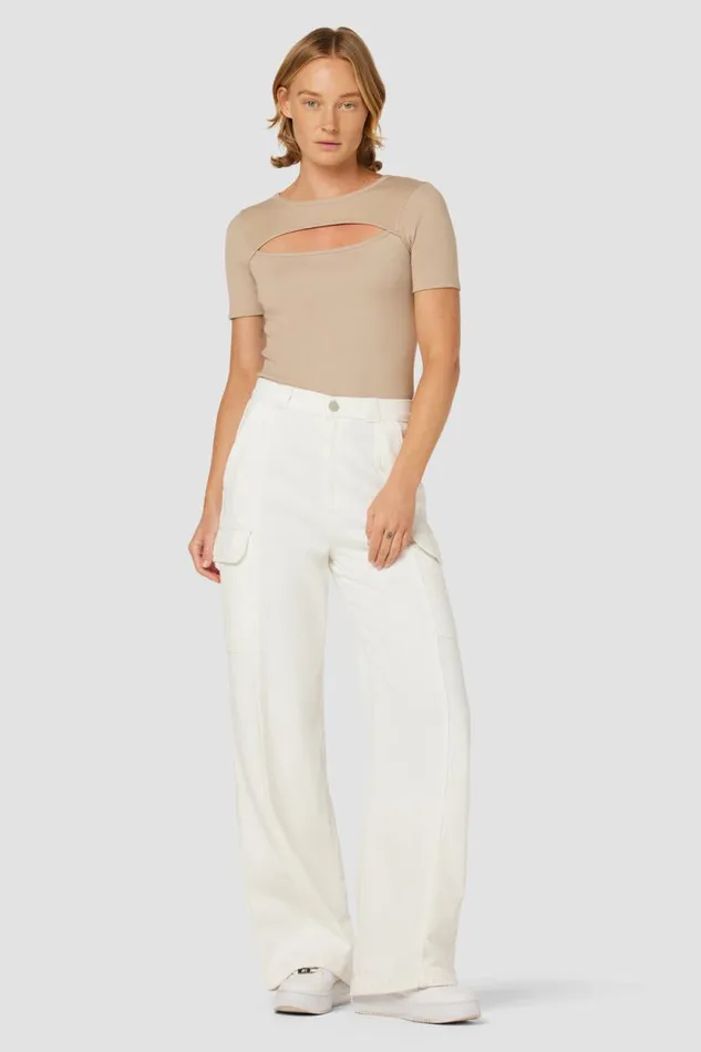 Wide Leg Women Hudson Jeans HighRise Wide Leg Cargo White Wide Leg Women Hudson Jeans HighRise Wide Leg Cargo White