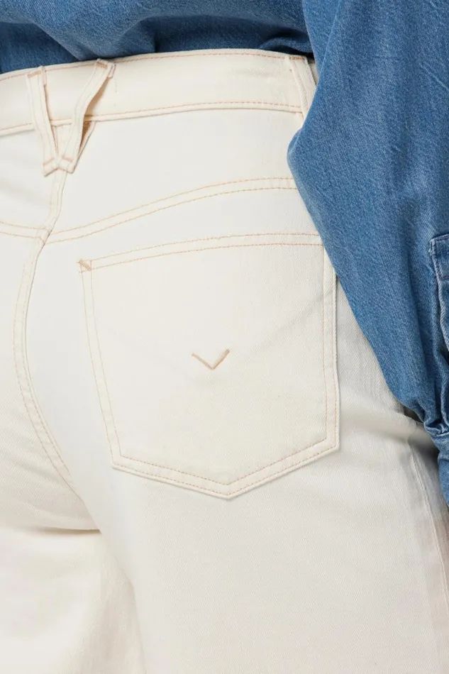 Wide Leg Women Hudson Jeans James HighRise Wide Leg Crop Jean Ecru Destructed Hem Wide Leg Women Hudson Jeans James HighRise Wide Leg Crop Jean Ecru Destructed Hem