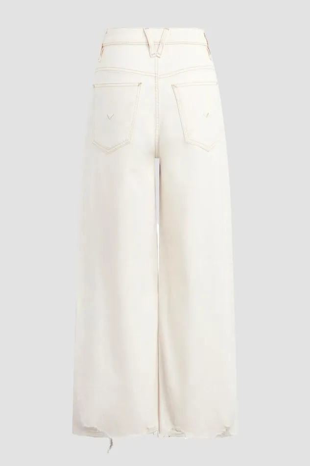 Wide Leg Women Hudson Jeans James HighRise Wide Leg Crop Jean Ecru Destructed Hem Wide Leg Women Hudson Jeans James HighRise Wide Leg Crop Jean Ecru Destructed Hem