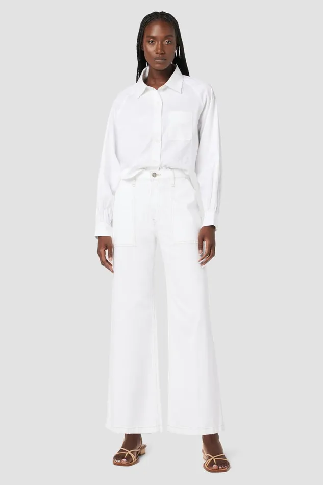 Wide Leg Women Hudson Jeans Jodie HighRise Wide Leg Crop Jean White Wide Leg Women Hudson Jeans Jodie HighRise Wide Leg Crop Jean White