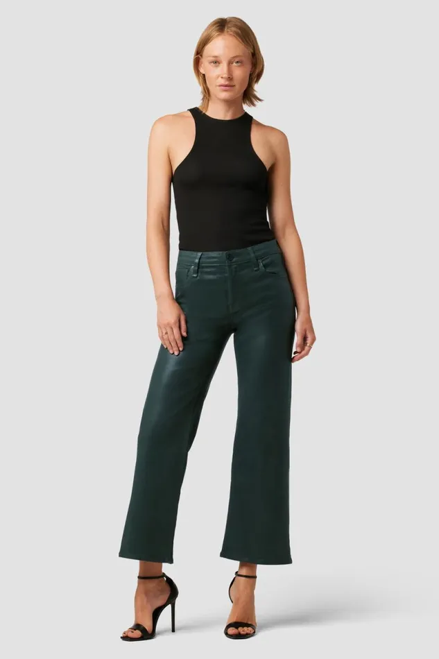 Wide Leg Women Hudson Jeans Rosie HighRise Wide Leg Ankle Jean Coated Scarab Wide Leg Women Hudson Jeans Rosie HighRise Wide Leg Ankle Jean Coated Scarab