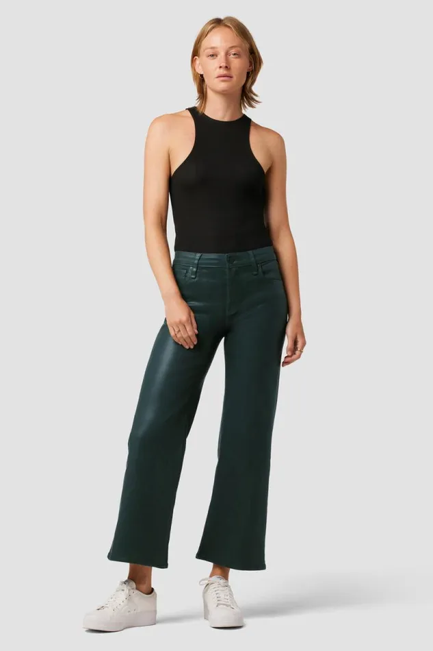 Wide Leg Women Hudson Jeans Rosie HighRise Wide Leg Ankle Jean Coated Scarab Wide Leg Women Hudson Jeans Rosie HighRise Wide Leg Ankle Jean Coated Scarab