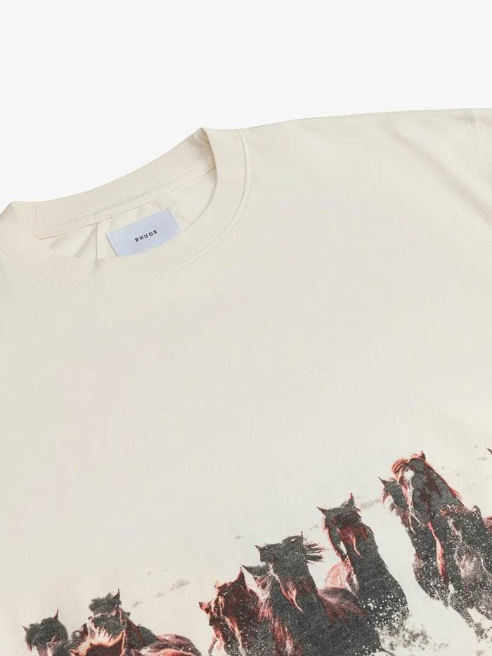 WILD HORSES TEE Men Rhude Tees WILD HORSES TEE Men Rhude Tees