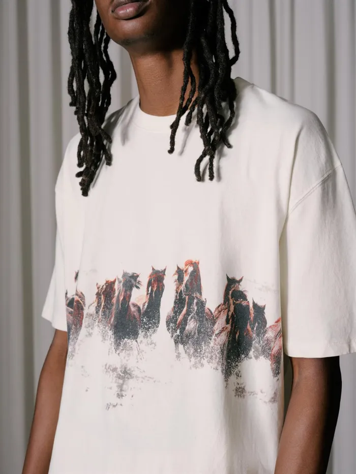 WILD HORSES TEE Men Rhude Tees WILD HORSES TEE Men Rhude Tees
