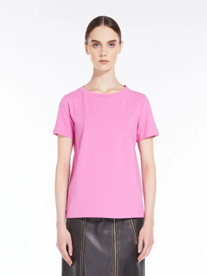 Woman Basic Jersey Tshirt Fuchsia Maxmara Tshirts