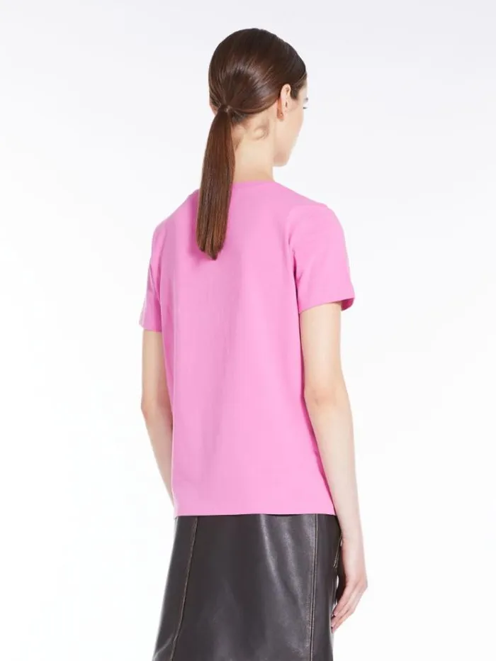 Woman Basic Jersey Tshirt Fuchsia Maxmara Tshirts Woman Basic Jersey Tshirt Fuchsia Maxmara Tshirts