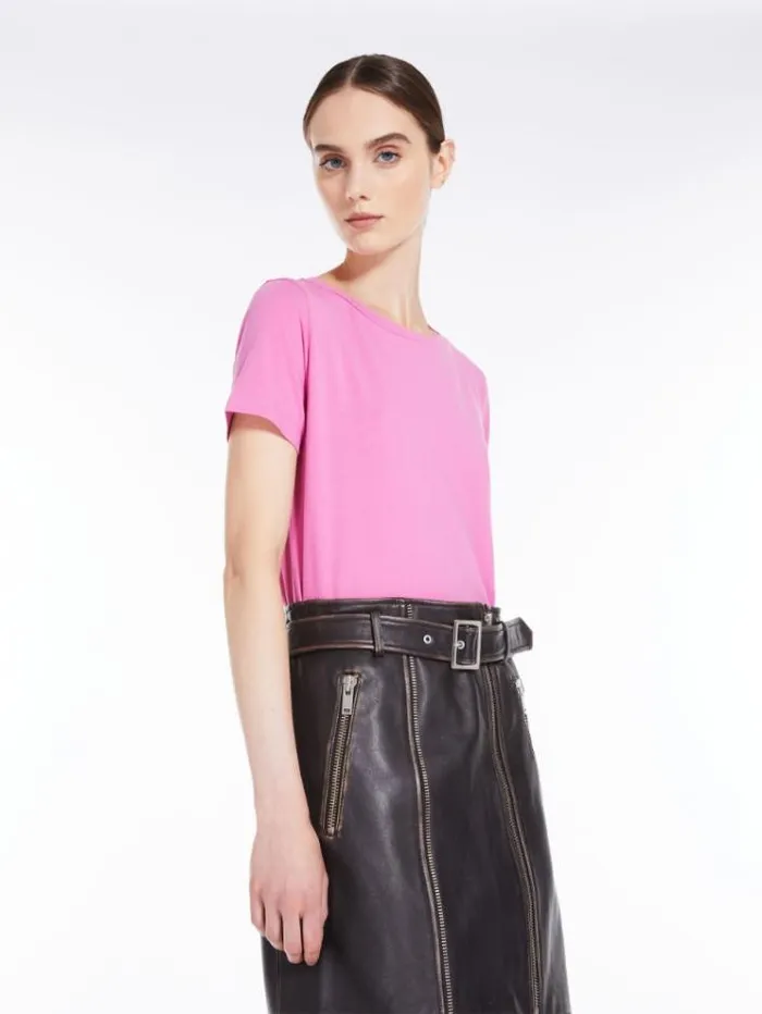 Woman Basic Jersey Tshirt Fuchsia Maxmara Tshirts Woman Basic Jersey Tshirt Fuchsia Maxmara Tshirts