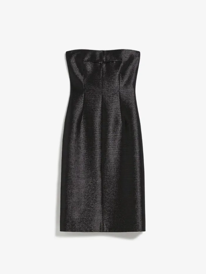 Woman Bustier Dress In Metallic Effect Fabric Black Maxmara Dresses Woman Bustier Dress In Metallic Effect Fabric Black Maxmara Dresses
