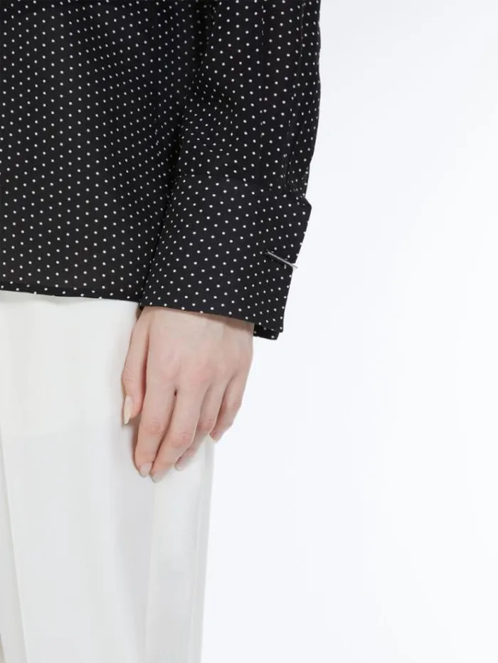 Woman Crepe De Chine Shirt Black Maxmara Shirts And Tops Woman Crepe De Chine Shirt Black Maxmara Shirts And Tops