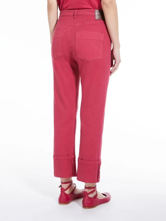 Woman Cropped Jeans In Stretch Bull Raspberry Maxmara Trousers Woman Cropped Jeans In Stretch Bull Raspberry Maxmara Trousers