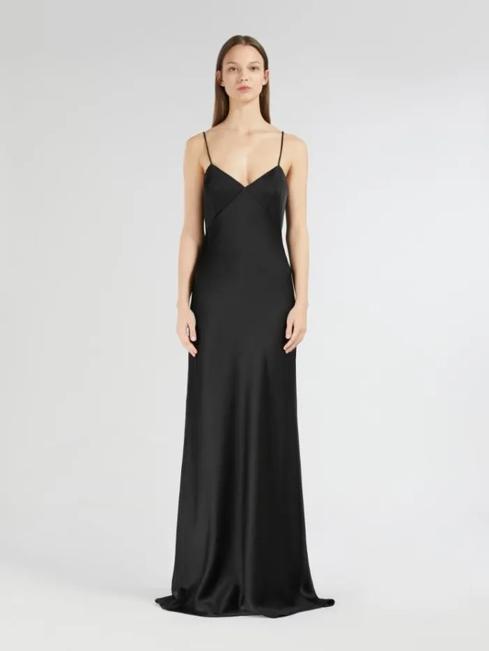 Woman Envers Satin Slip Dress Black Maxmara Dresses