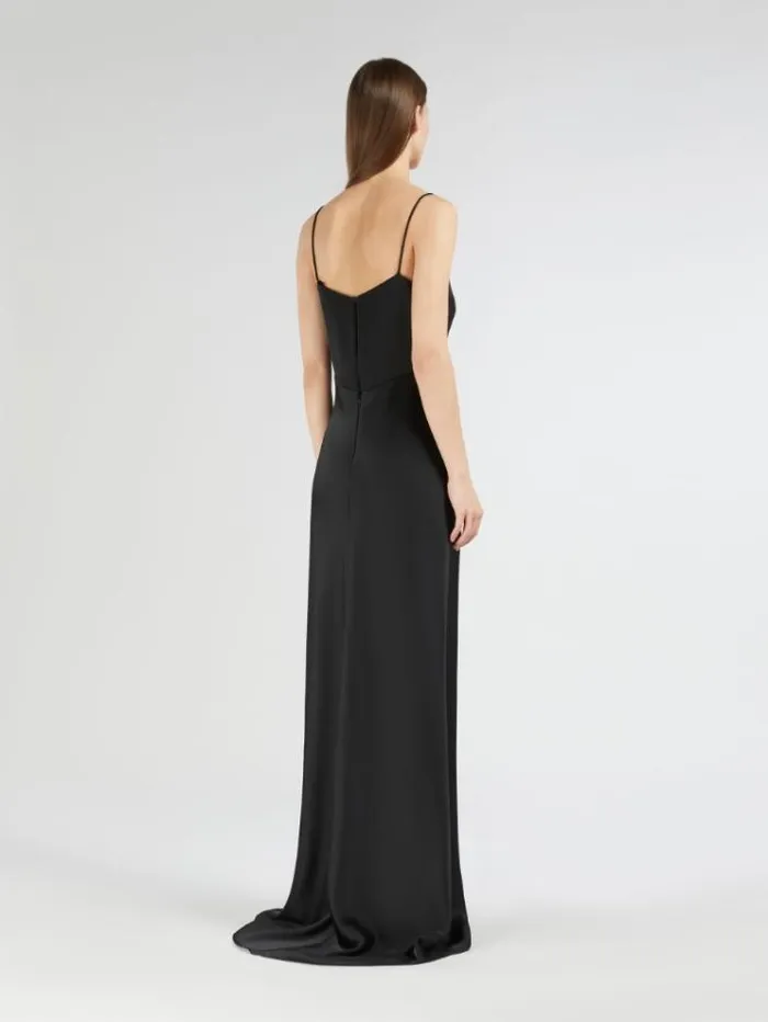 Woman Envers Satin Slip Dress Black Maxmara Dresses Woman Envers Satin Slip Dress Black Maxmara Dresses
